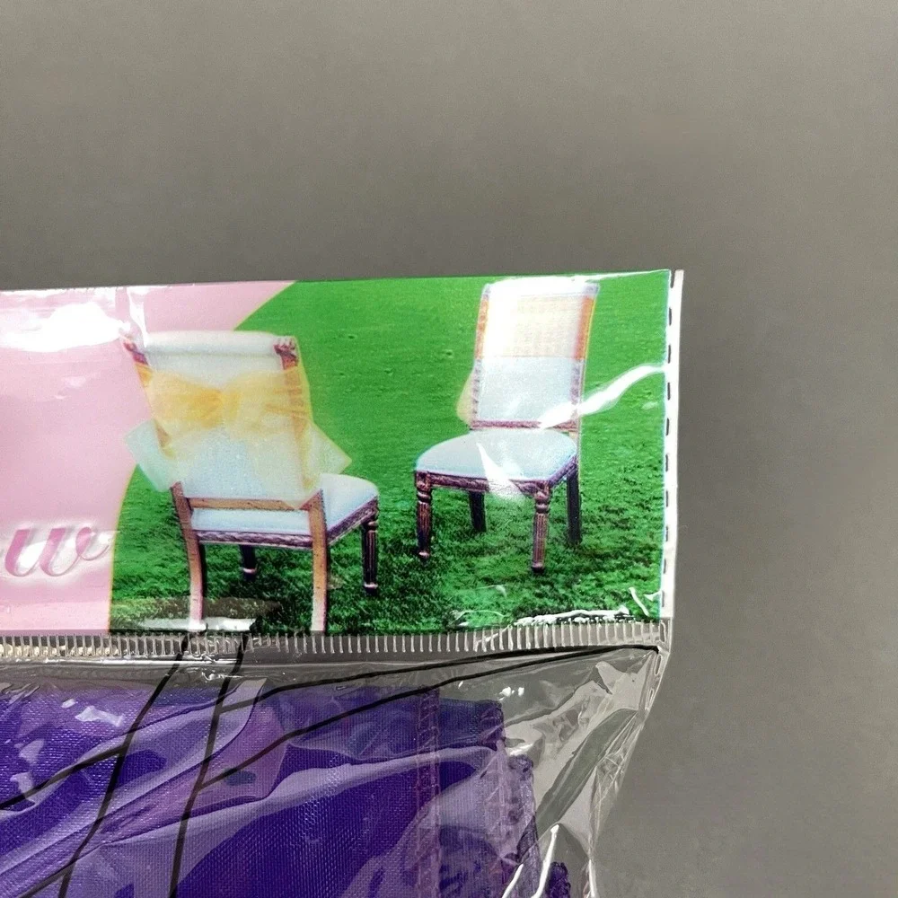 Natural Star Inc. NST Organza Chair Bow Purple 9